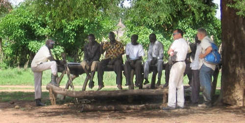 Village leaders meeting in Lohila, South Sudan. Photos by Becky Rhodes