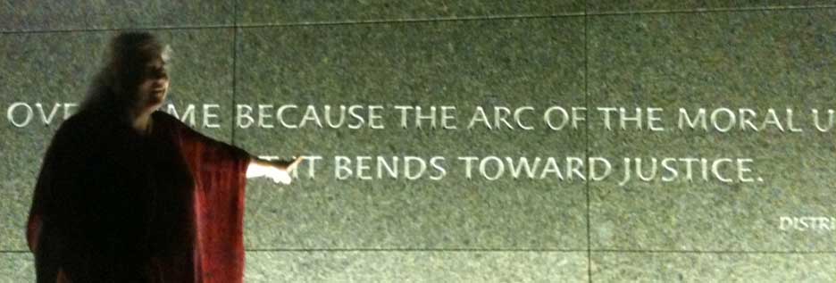 Barbara Daté at the MLK Memorial in Washington DC (2012)