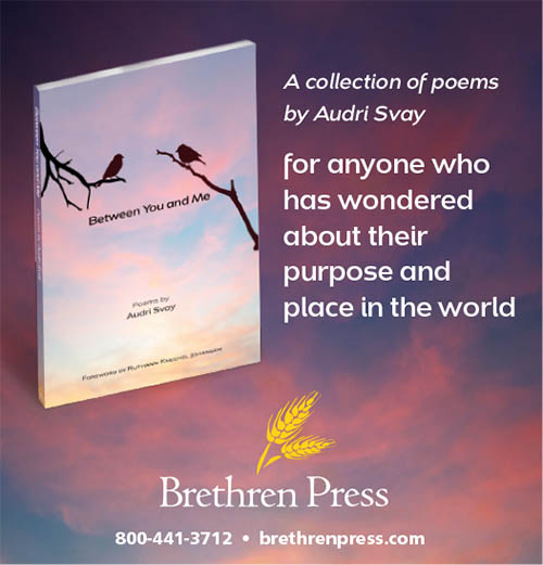 Between You and Me: A collection of poems by Audri Svay from Brethren Press