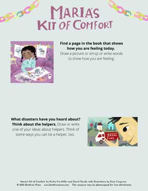 Activities related to Maria's Kit of Comfort
