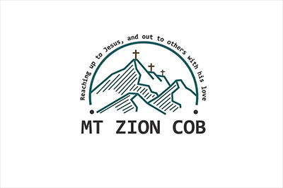 Mt Zion Church of the Brethren logo: "Reaching up to Jesus and out to others with his love"