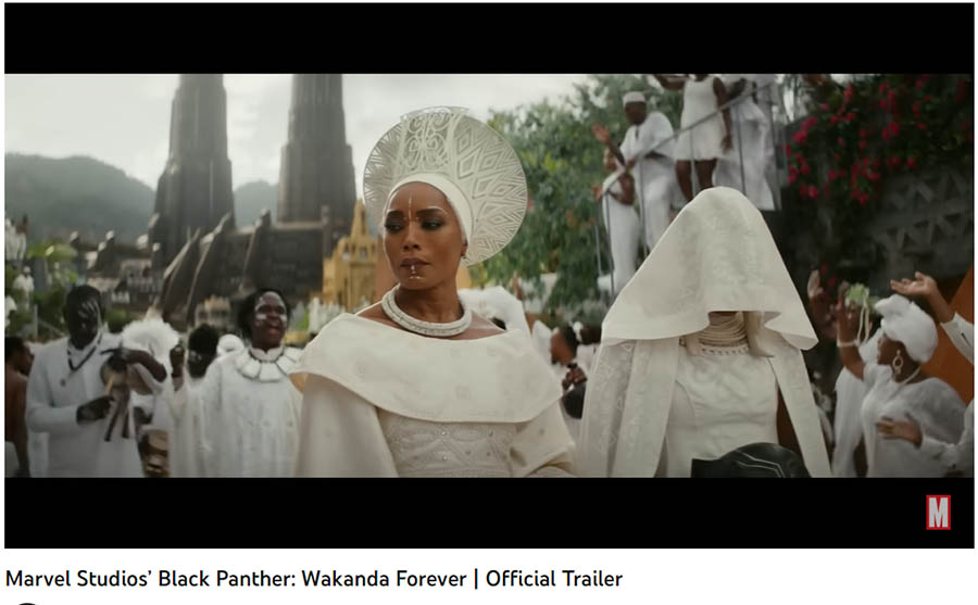 Screenshot of the trailer for Black Panther: Wakanda Forever