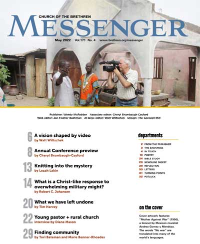 May 2022 Messenger Table of Contents