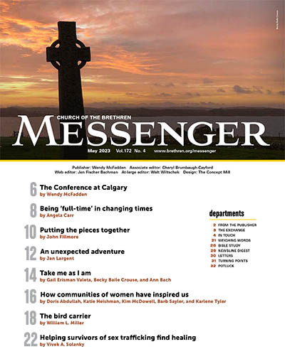Table of contents for the May issue of Messenger