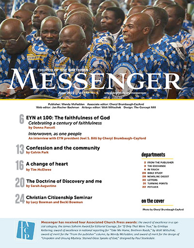 Table of contents, June issue of Messenger