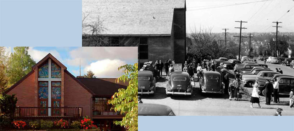 صور تاريخية وحديثة لكنيسة الأخوة المجتمعية في أوليمبيك فيو