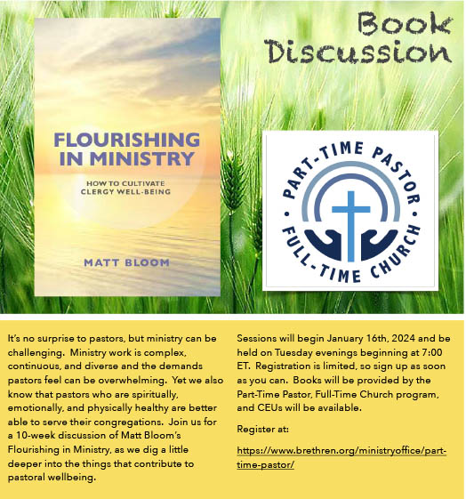 Flourishing in Ministry book discussion