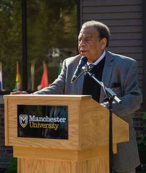 Andrew Young at podium