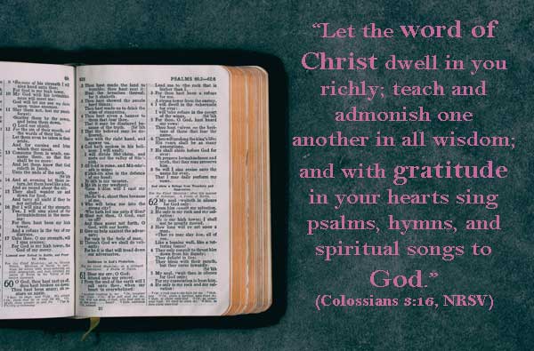 Let the word of Christ dwell in you richly