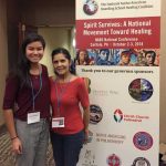 Monica McFadden and Dotti Seitz at the National Native American Boarding School Healing Coalition conference