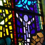 Stained glass image of Martin Luther King Jr.