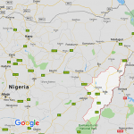 A map of northeast Nigeria showing Adamawa State