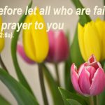 Therefore let all who are faithful offer prayer to you