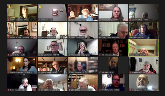 Screenshot of Standing Committee members on Zoom