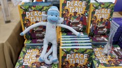 sock-monkey-peace-table