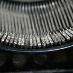 Old fashioned typewriter keys